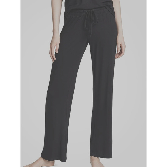 PJ Salvage Women's Basic Open Leg Lounge Pants Black Size Medium W/tag *READ - Picture 3 of 13